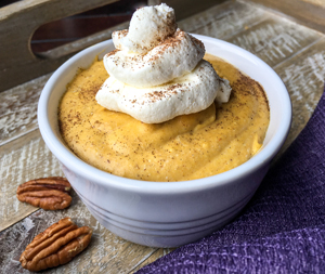 Creamy Pumpkin Mousse with Whipped Cream
